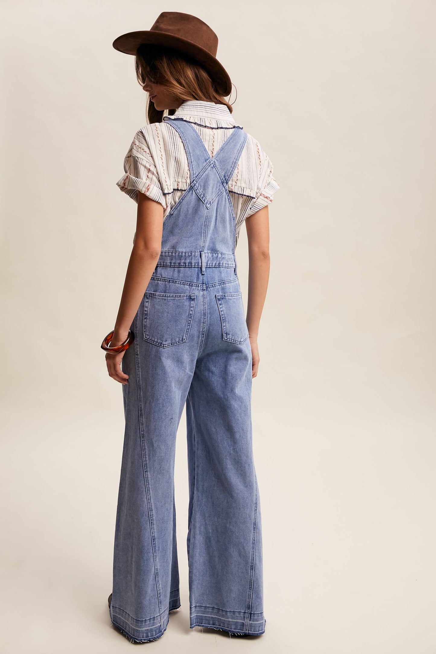 Wide-Leg Denim Overalls LRP0296