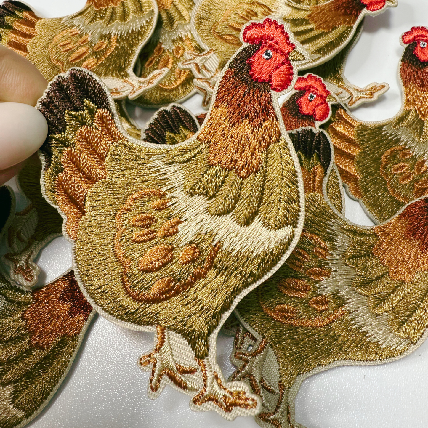 3" Chicken - Embroidered Hat Patch