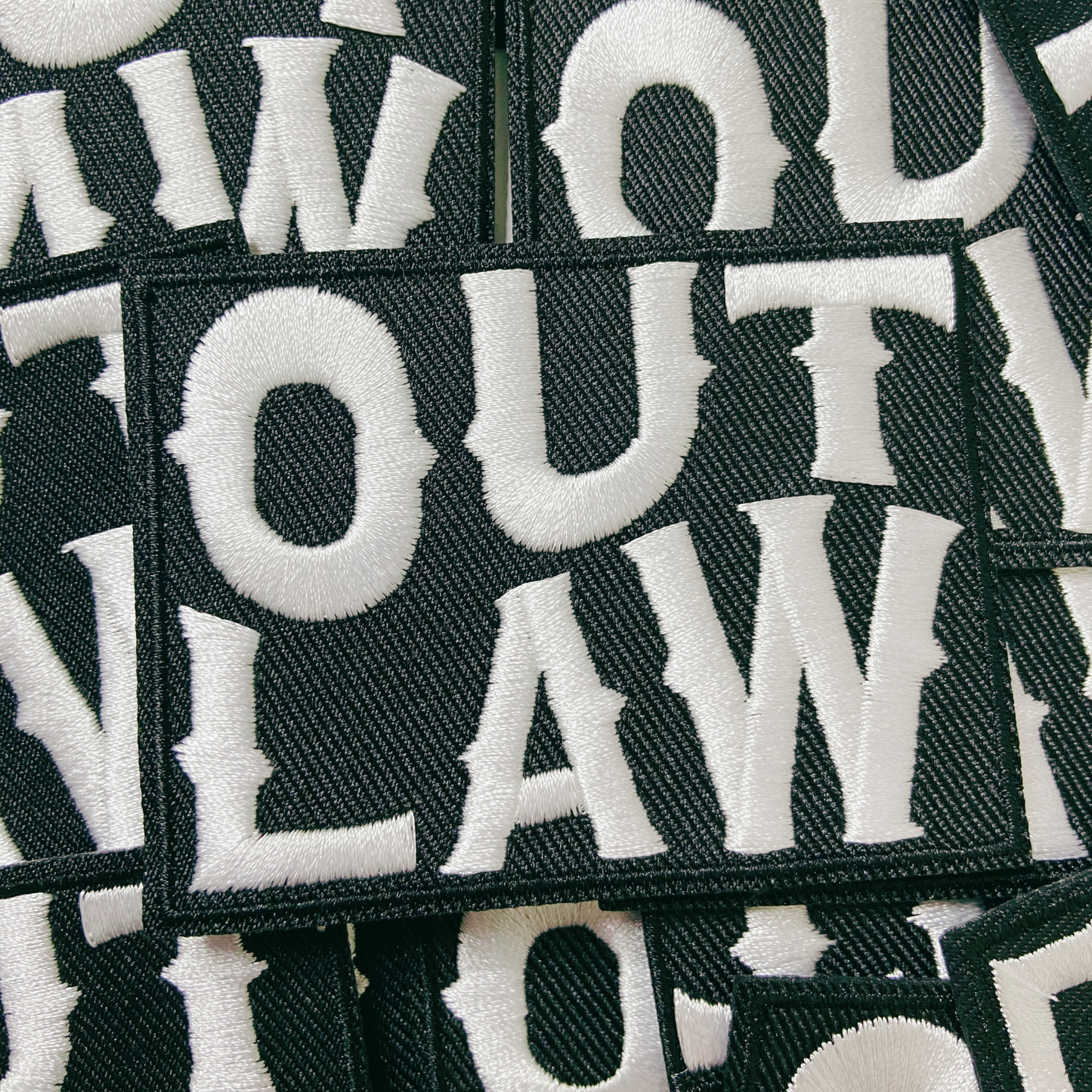 3" OUT LAW - Embroidered Hat Patch