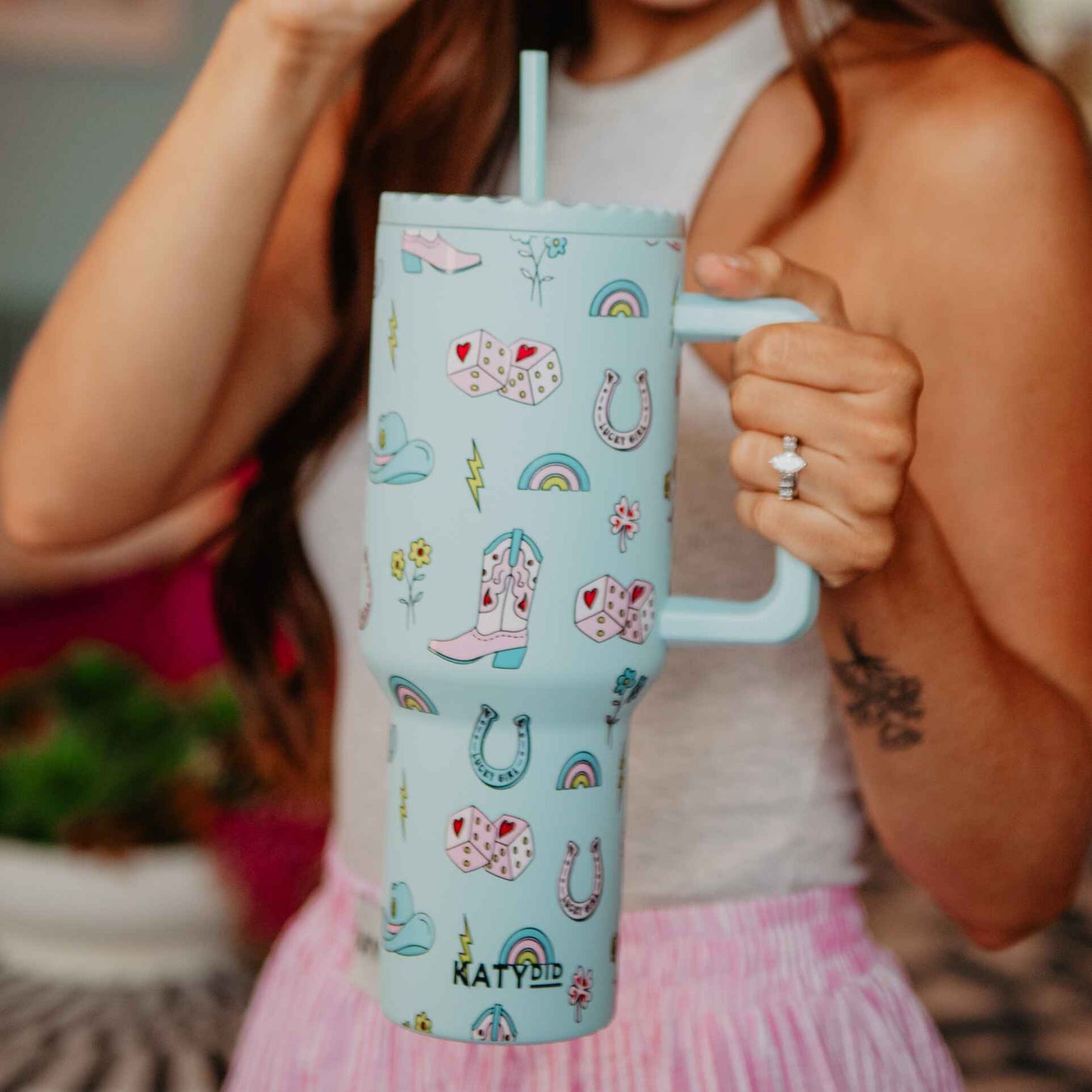 Western Lucky Girl Tumbler