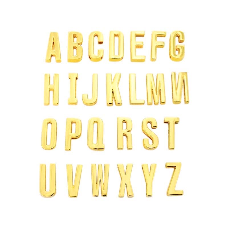 Gold Slide on Scarf Initials- Individual