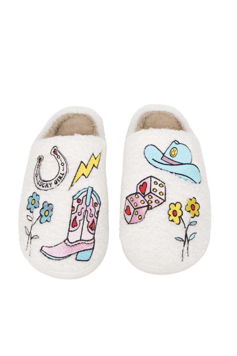 Lucky Cowgirl Icons Wholesale Cozy Slippers