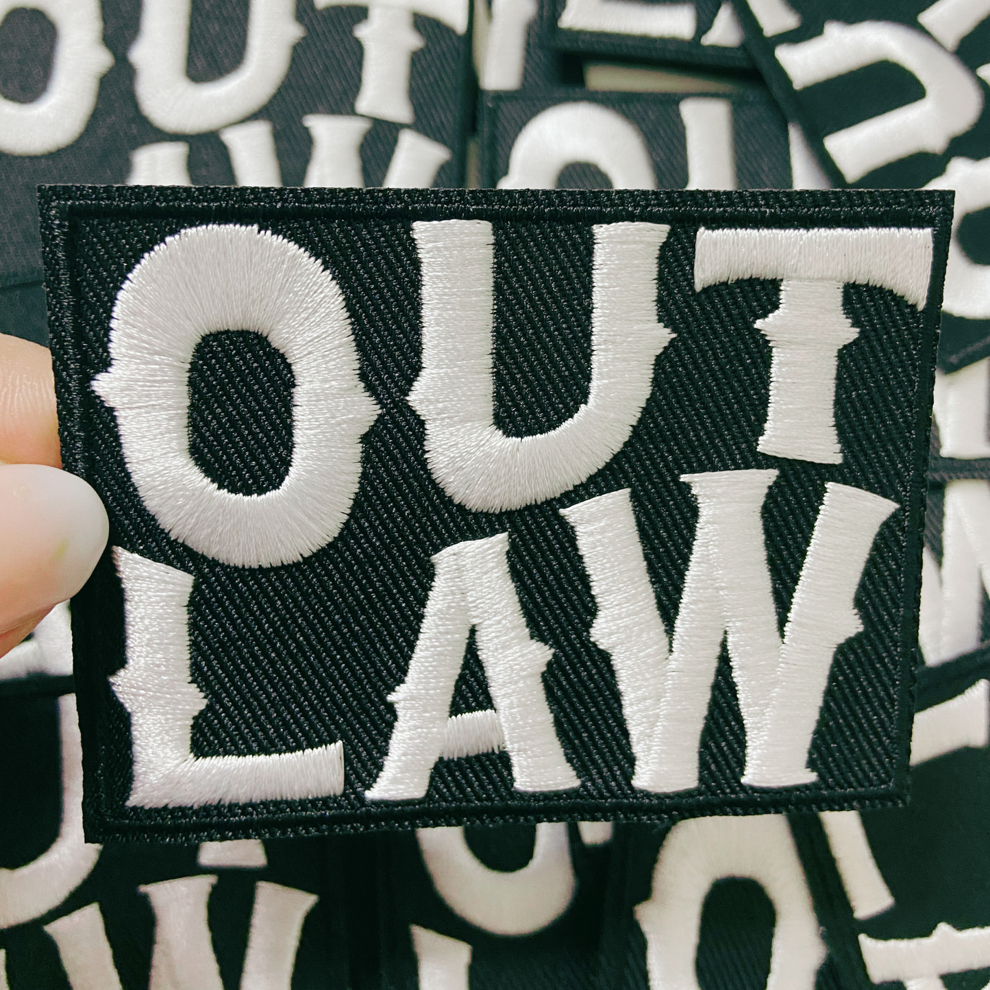 3" OUT LAW - Embroidered Hat Patch