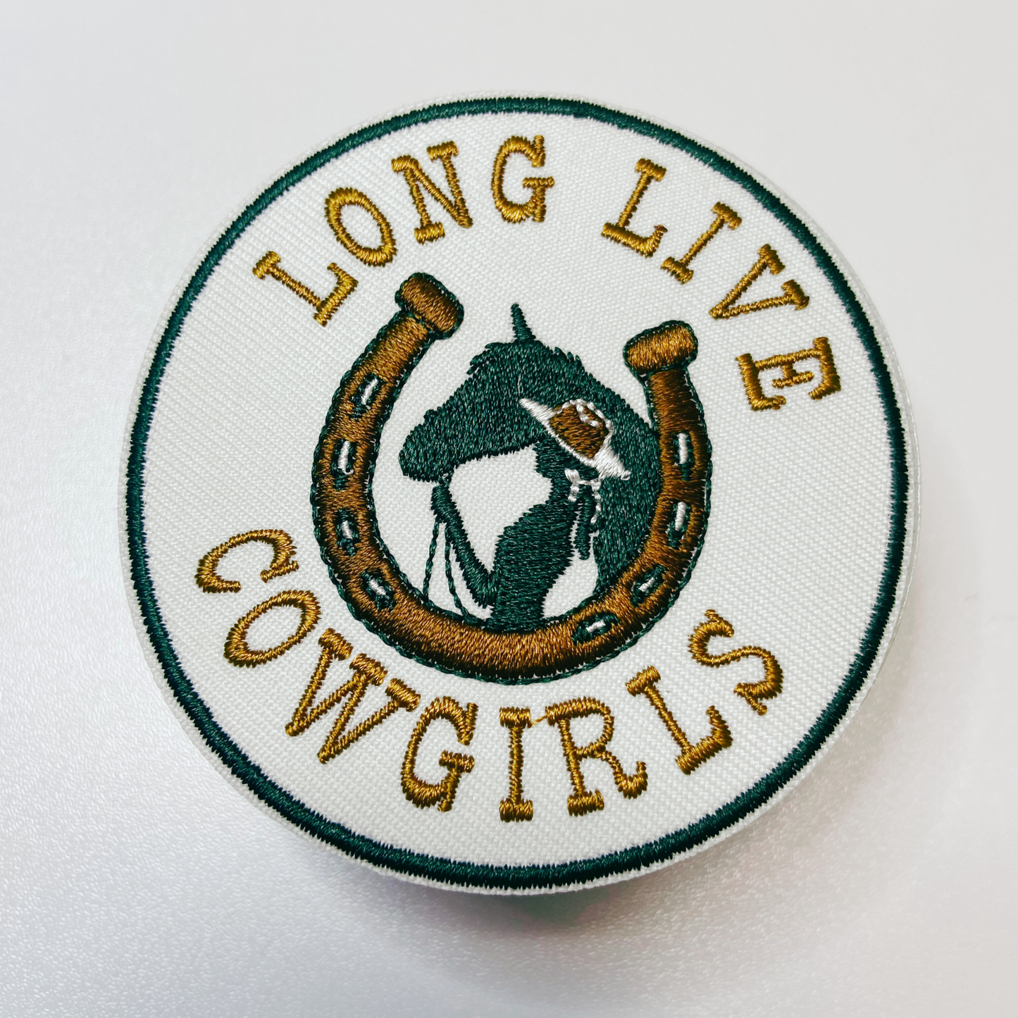 3" Long Live Cowgirls - Embroidered Hat Patch
