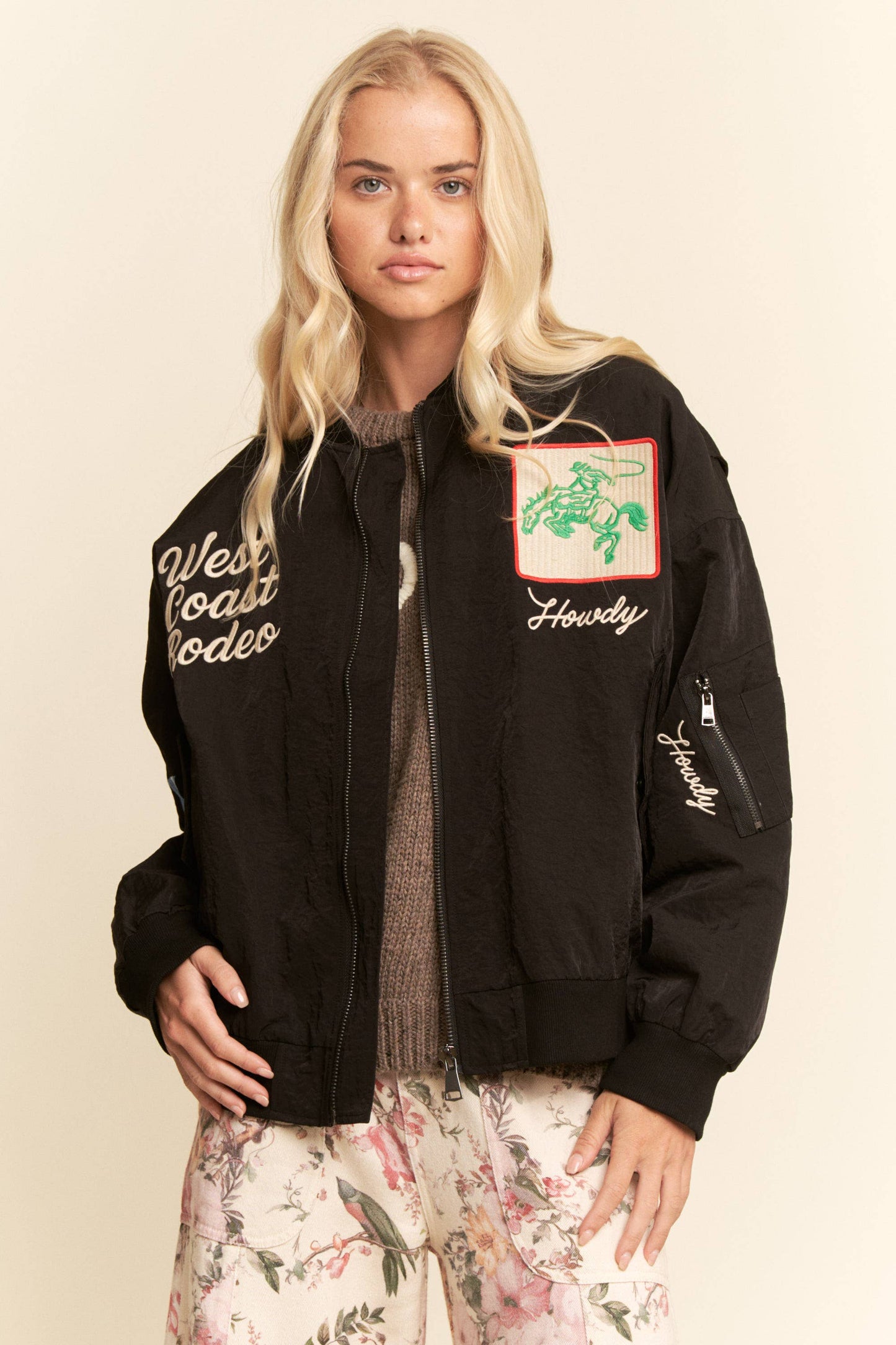 West Coast Rodeo Embroidered Bomber Jacket