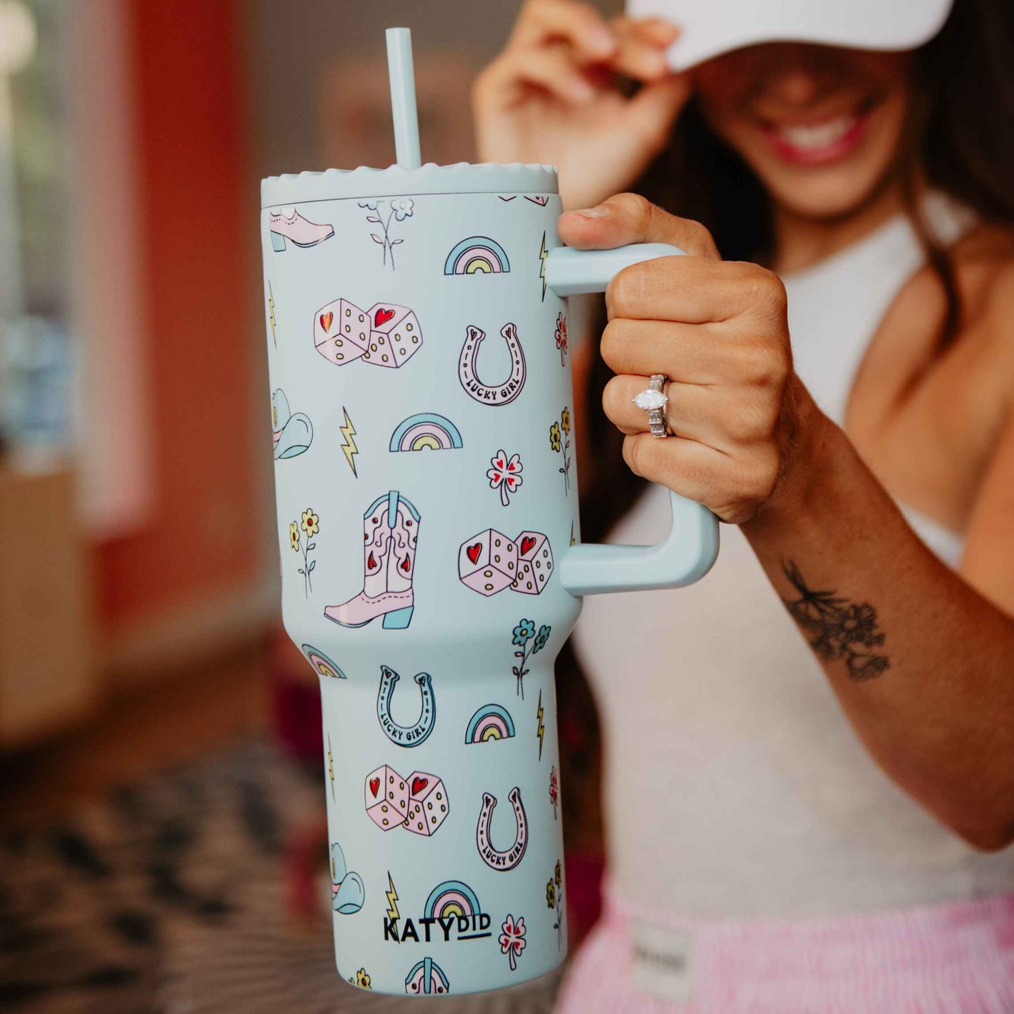 Western Lucky Girl Tumbler