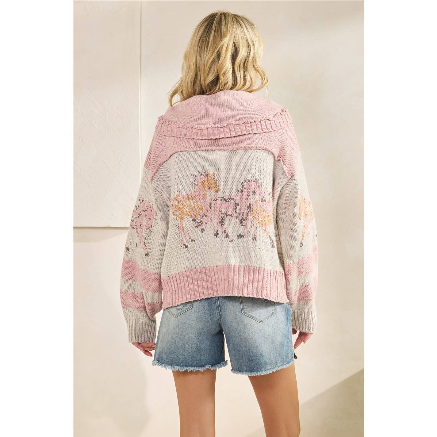 Sweater with Horse Print