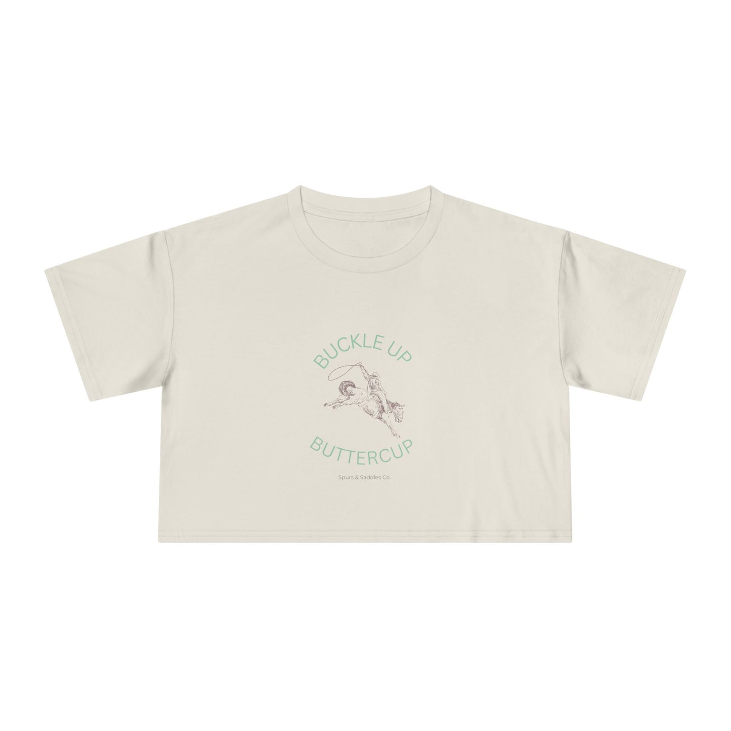 Buckle Up Buttercup Women's Crop Tee