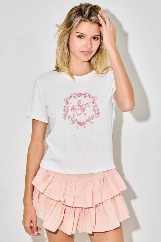 COWGIRL PRINT KNIT TOP