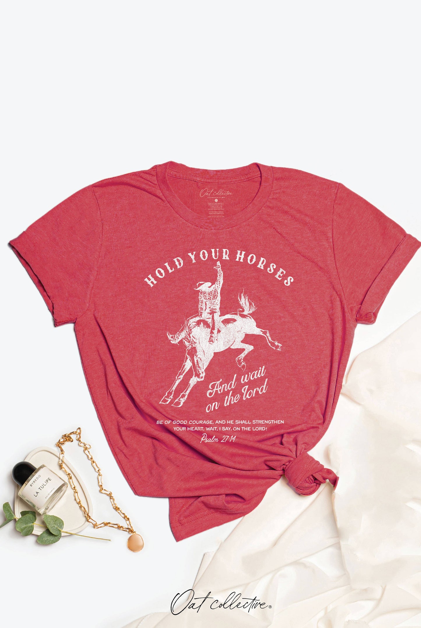 HOLD YOUR HORSES AND WAIT ON THE LORD Graphic T-shirt