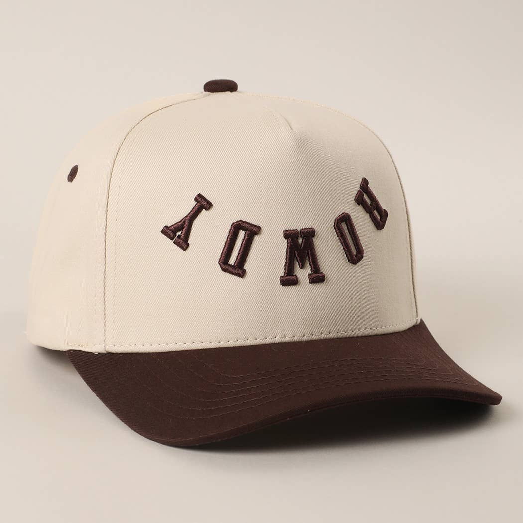 ROWDY Upside Down Embroidered Two-Tone Trucker Hat