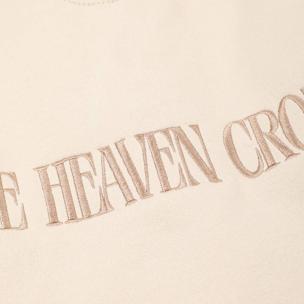 MAKE HEAVEN CROWDED Embroidered Heavyweight Sweatshirt