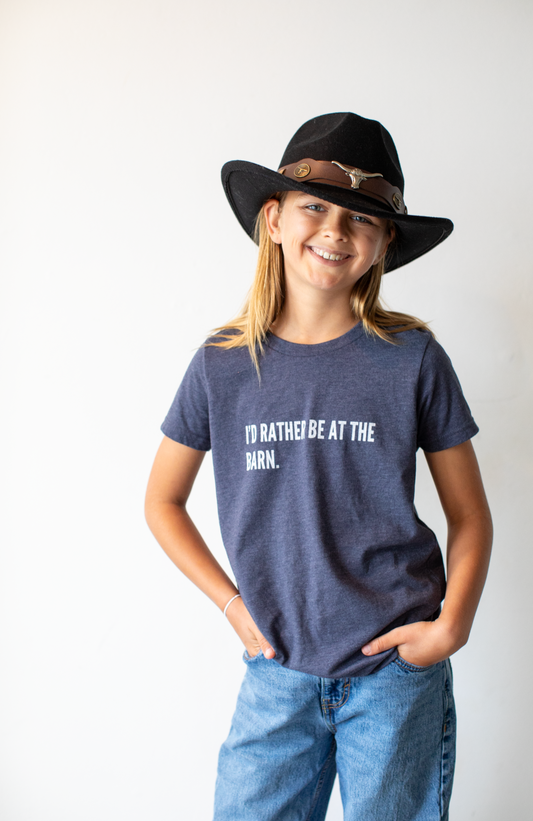 I'd Rather Be at the Barn - Kids Tee