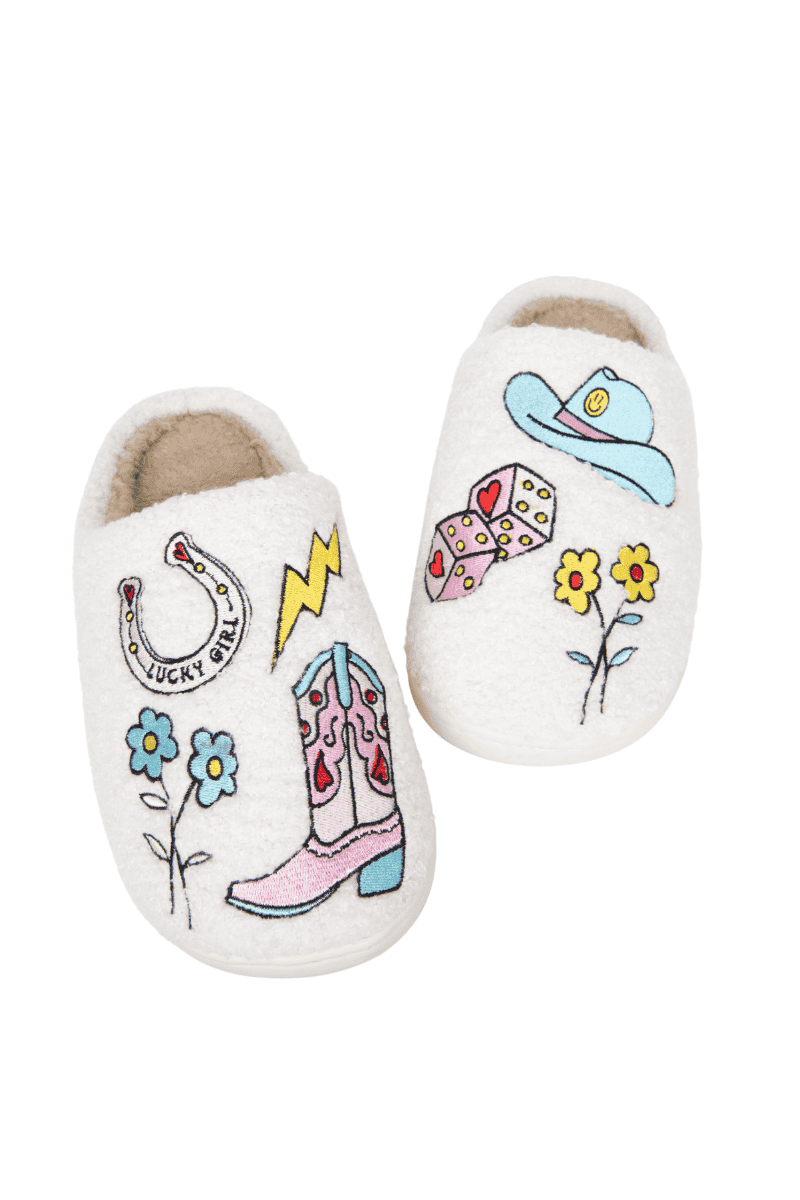 Lucky Cowgirl Icons Wholesale Cozy Slippers
