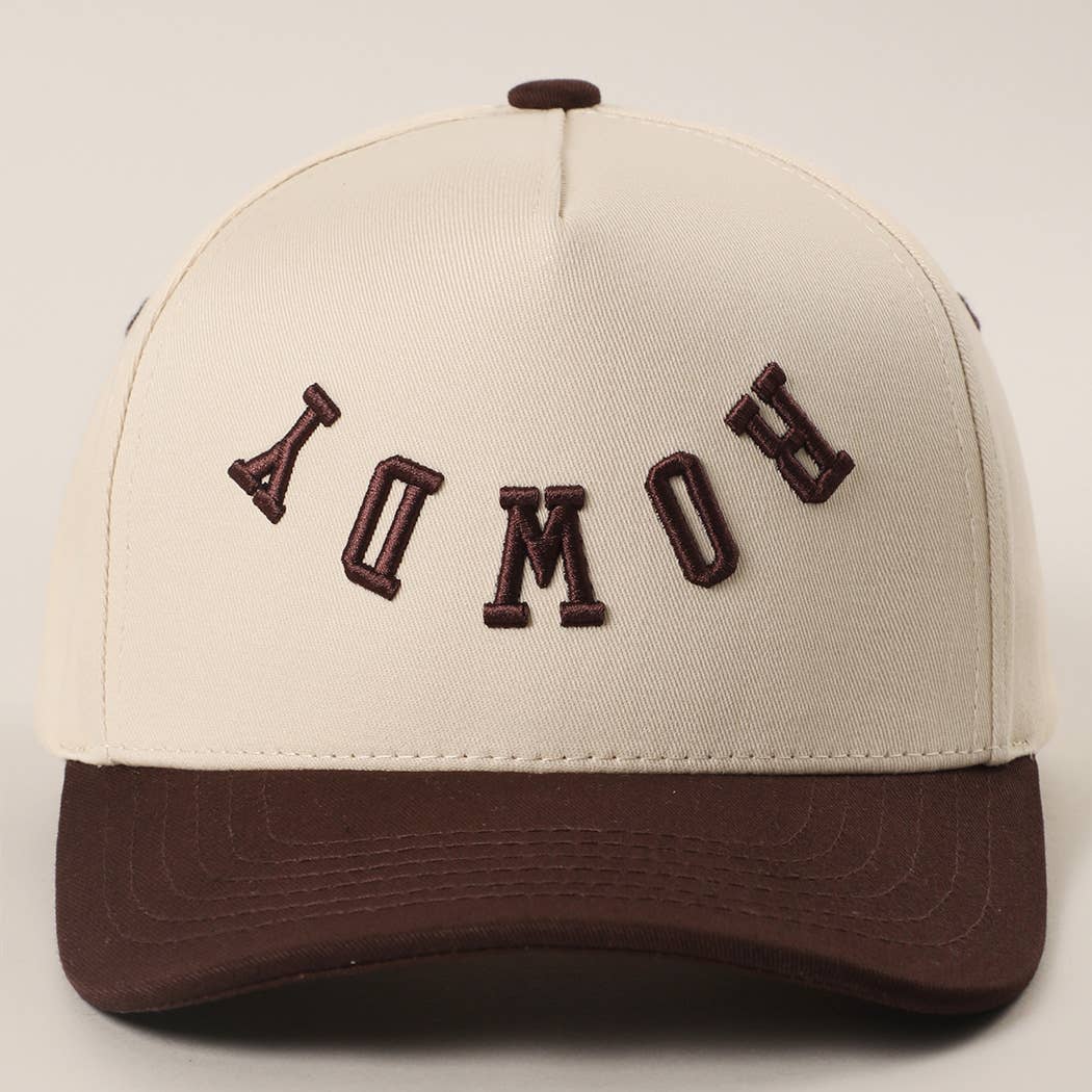 ROWDY Upside Down Embroidered Two-Tone Trucker Hat